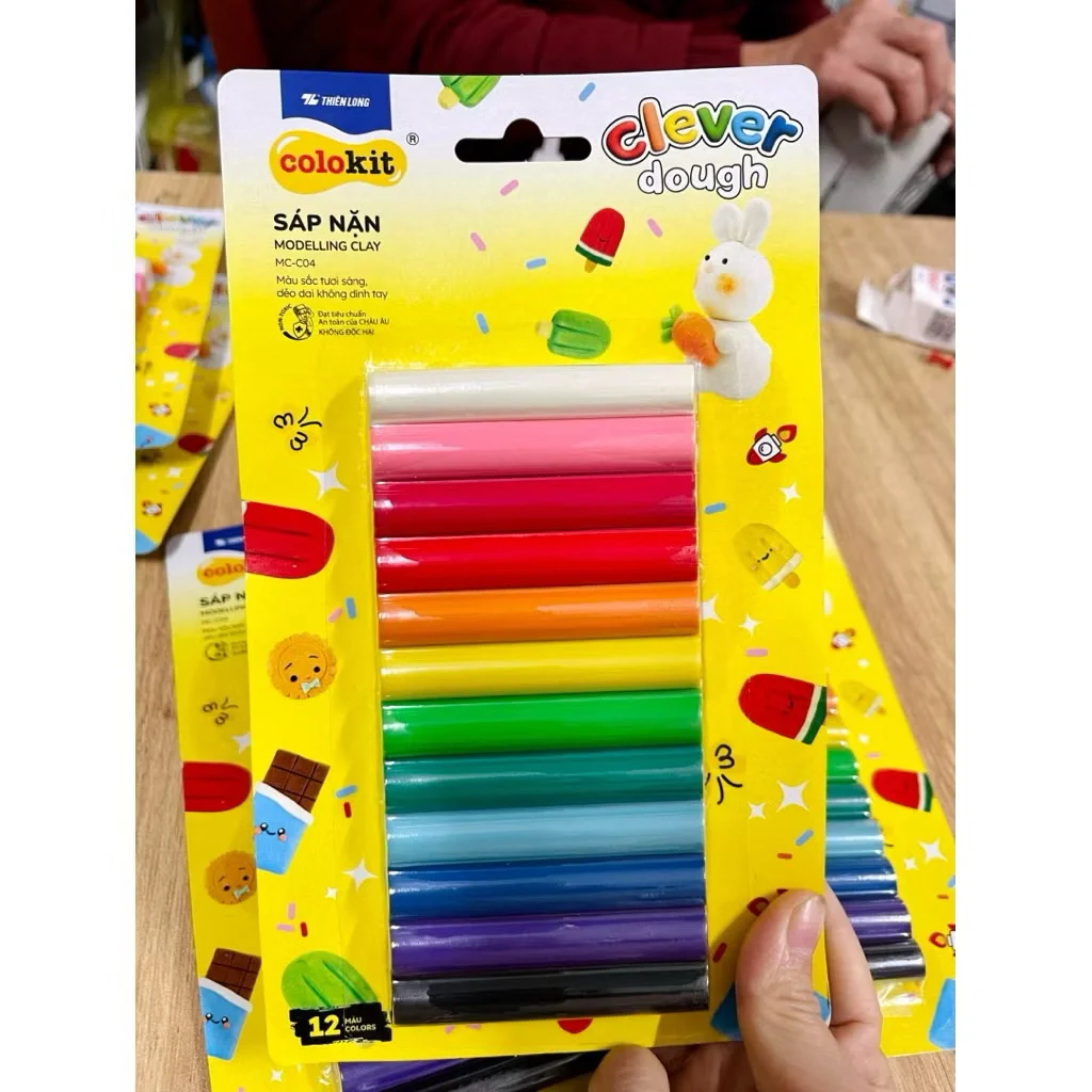 SÁP ĐẤT NẶN12 MÀU THIÊN LONG COLOKIT 165g
