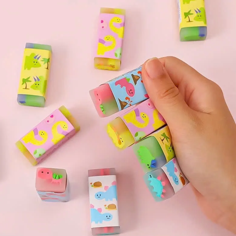 Gôm Tẩy Bút Chì Hình Khủng Long Dễ Thương, Loại Dày, Tẩy Siêu Sạch MQ677