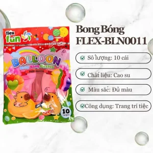 Bong Bóng FLEX-BLN011 Cỡ Đại (18x9cm) Đủ Màu Sắc Trang Trí Tiệc