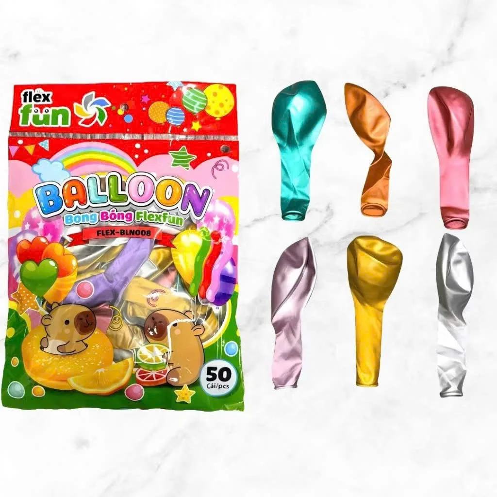 Bong Bóng FLEX-BLN008 Màu Nhũ Trang Trí Tiệc Sinh Nhật
