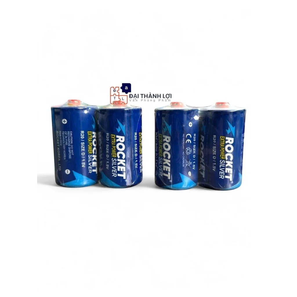 Pin Đại / Pin R20 Cacbon ROCKET , Pin D 1.5V chuyên dùng cho bếp gas, đèn pin, đồng hồ Hàng Chính Hãng