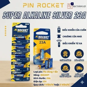 Pin 23A 12V ROCKET alkaline, pin của cuốn, pin chuông cửa nhà 12V tuổi thọ cao