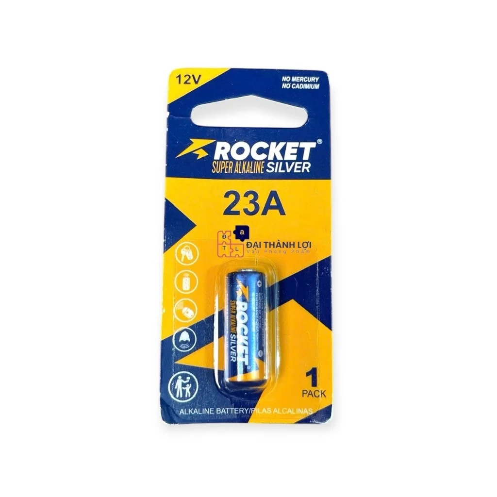 Pin 23A 12V ROCKET alkaline, pin của cuốn, pin chuông cửa nhà 12V tuổi thọ cao