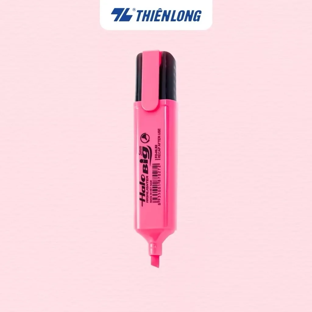 Sét 2 Bút Dạ Quang Thiên Long FO-HL02/HL012/HL009 - 5mm Nét Mực Tươi Sáng, Phản Quang Tốt, Viết/Đánh Dấu Đều Liên Tục