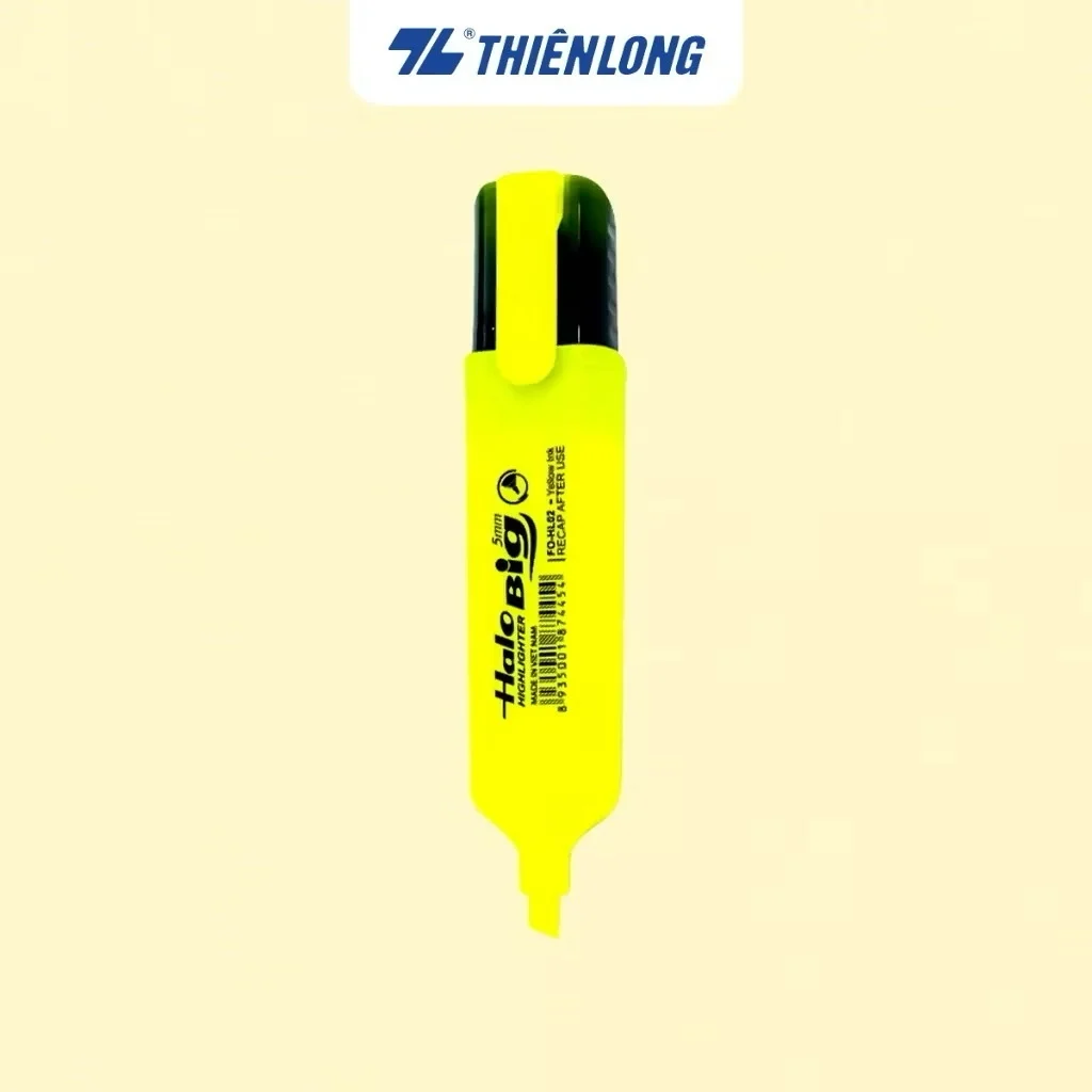 Sét 2 Bút Dạ Quang Thiên Long FO-HL02/HL012/HL009 - 5mm Nét Mực Tươi Sáng, Phản Quang Tốt, Viết/Đánh Dấu Đều Liên Tục
