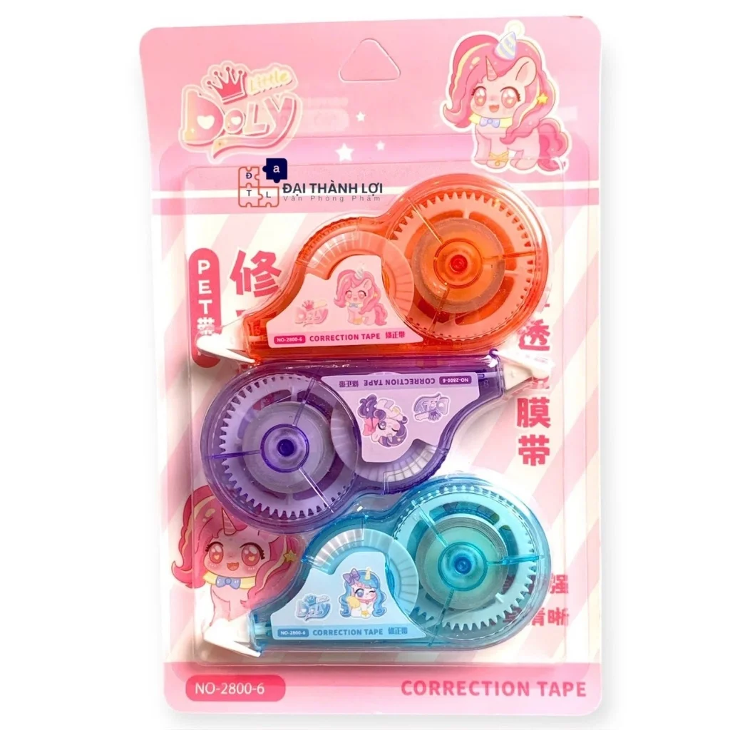 Bút Xoá Kéo NO.2800, Xoá Khô Tiện Lợi Thiết Kế Dễ Sử Dụng, Có Nắp Bảo Vệ Chất Lượng Tốt