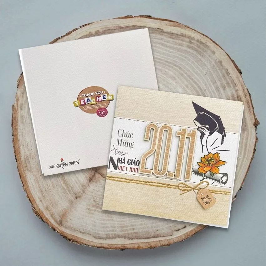 Tấm Thiệp chúc mừng 20/11, thiệp mừng thầy cô 20-11 nhỏ
