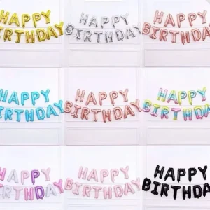 Bóng Chữ Sinh Nhật Happy Birthday Trang Trí Sinh Nhật Nhiều Màu - Bóng Kiếng Chữ Rời