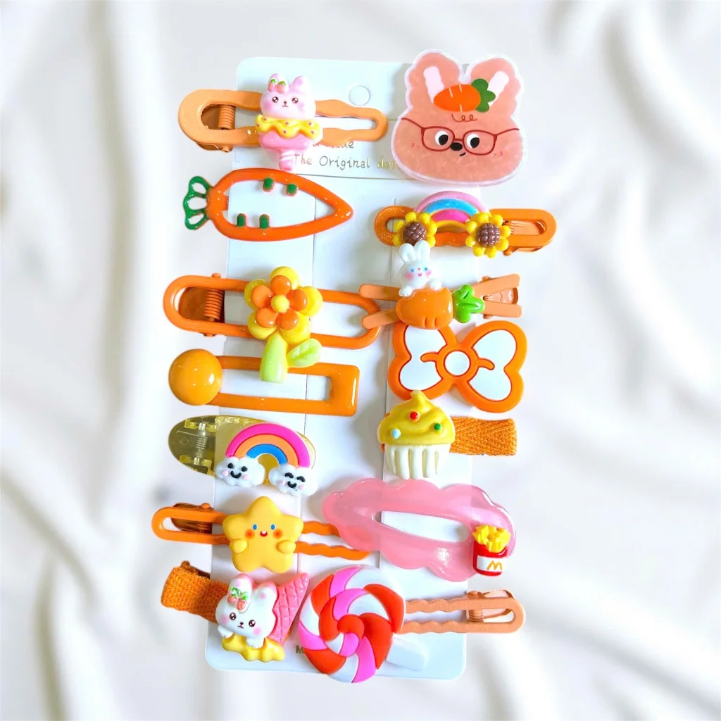 Kẹp tóc cho bé gái 14 chi tiết nhiều màu sắc họa tiết dễ thương