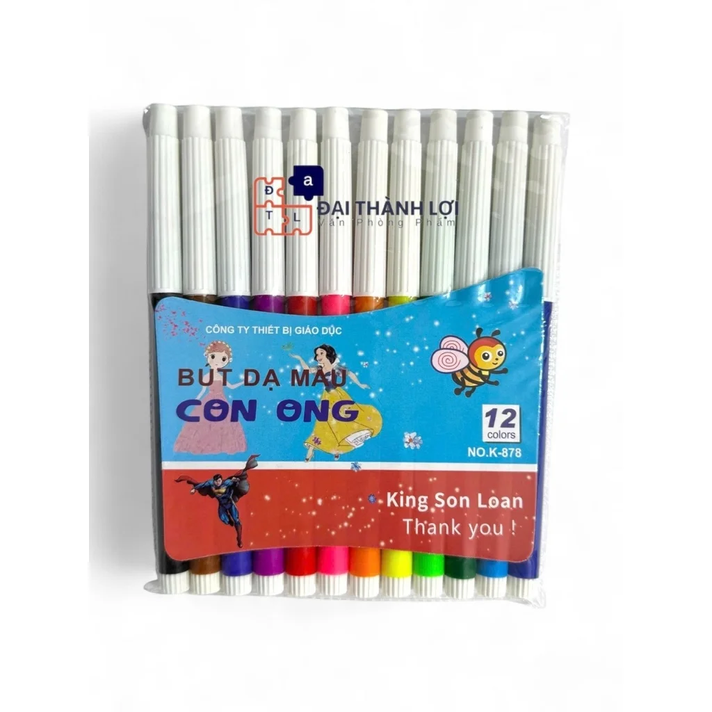 Bút lông dạ con ong hôp 12 cây