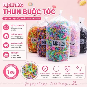 1kg thun buộc tóc hàng loại 1 dai bền nhiều màu