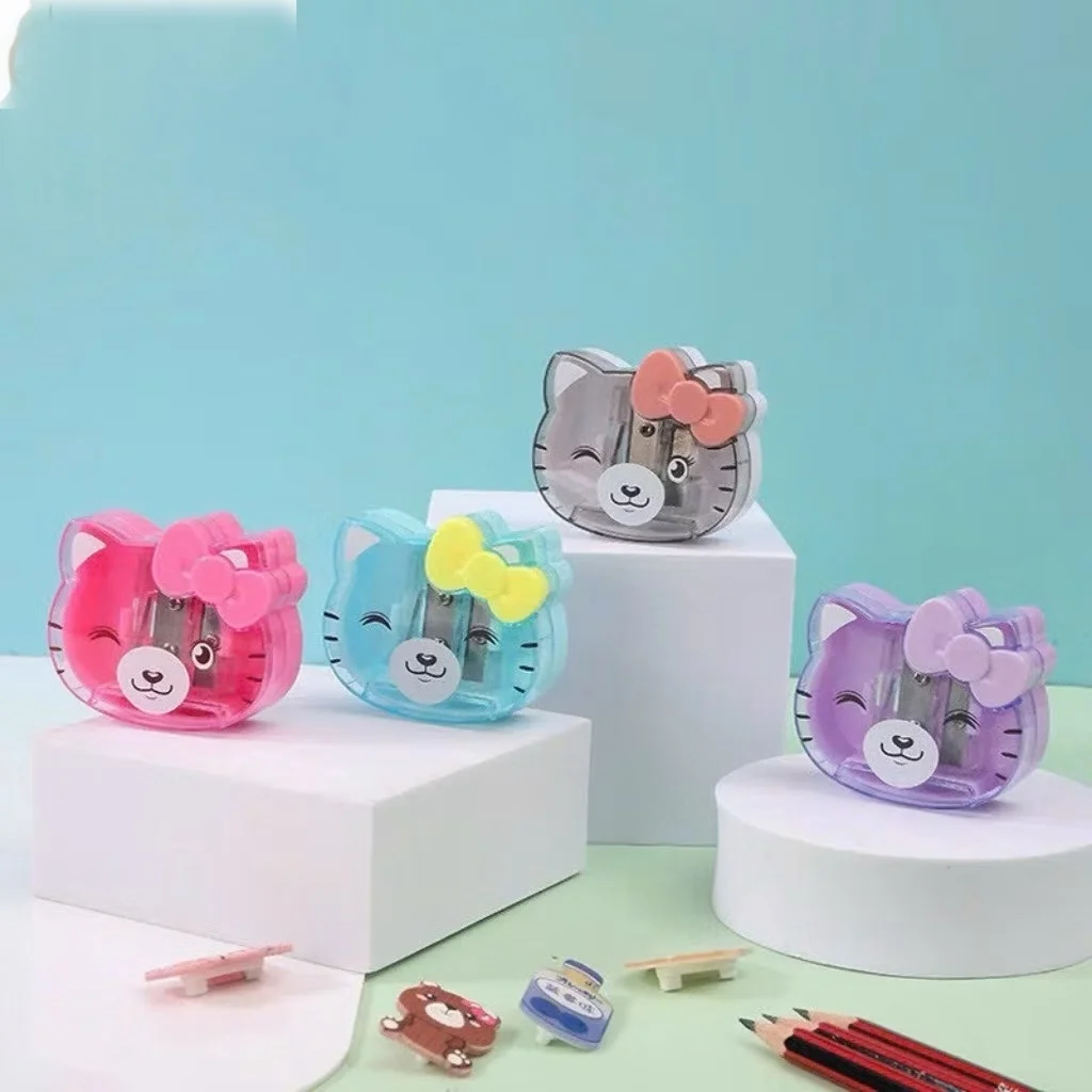 Đồ Chuốt Bút Viết Chì / Đồ Gọt Bút Viết Chì 2 Lỗ Chuốt Hình Con Mèo Hello Kitty, Có Đồ Đựng