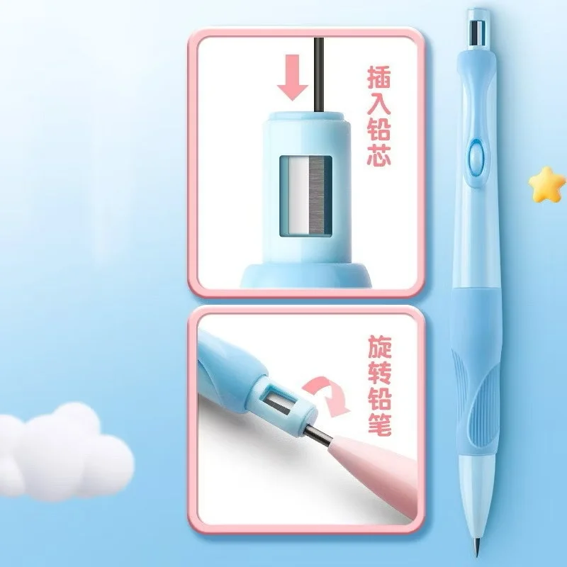 Bút Chì Cá Heo Tập Viết - Bút Chì Bấm 2B Giúp Bé Cầm Bút Đúng Tư Thế Viết Lâu Không Đau