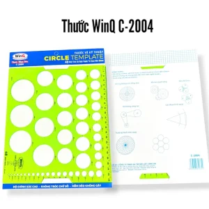 Thước Vẽ Hình Tròn / Thước Lỗ Tròn Nhựa Dẻo WinQ/ Win-Q Qui Lực C-2004 Không Bị Mờ Số
