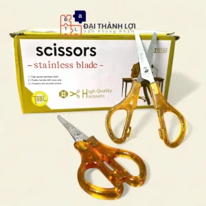 Kéo TC-120 Xà Cừ/ Kéo Đồi Mồi/ Kéo Cắt Giấy CỠ TRUNG Dài 17,2Cm Vân Sơn/ King TC 120 Thép Không Gỉ