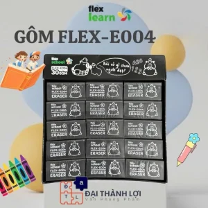 Gôm Tẩy Bút Chì - Gôm Đen (SIZE Trung) Flex Learn FLEX-E004 -Eraser, tẩy sạch, không rách giấy