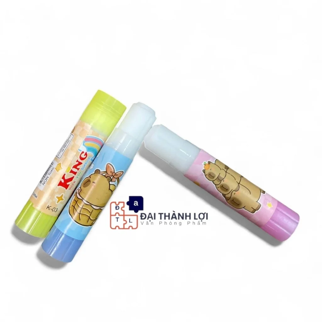 Hồ Khô Dán 10g King / Keo Dán Khô / Hồ Dán 10gr King, Thỏi Cây Nắp Vặn, Nhanh Khô, Chất Lượng