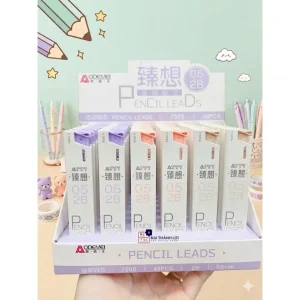 48 Tuýp Ruột Chì Kim Aodemei 7505 Ngòi 0.5mm/0.7mm 2B Thay Bút Chì Bấm/Nét Viết Trơn Mượt, Chất Lượng Tốt