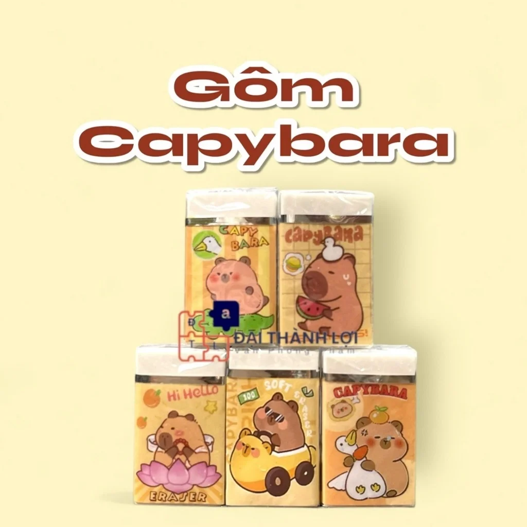 Gôm Bút Chì / Tẩy Bút Chì Eraser Hình DOREMON Dễ Thương Màu TRẮNG Tẩy Sạch, Ít Vụn