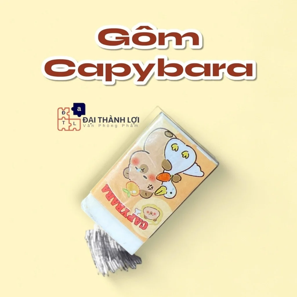 Gôm Bút Chì / Tẩy Bút Chì Eraser Hình DOREMON Dễ Thương Màu TRẮNG Tẩy Sạch, Ít Vụn