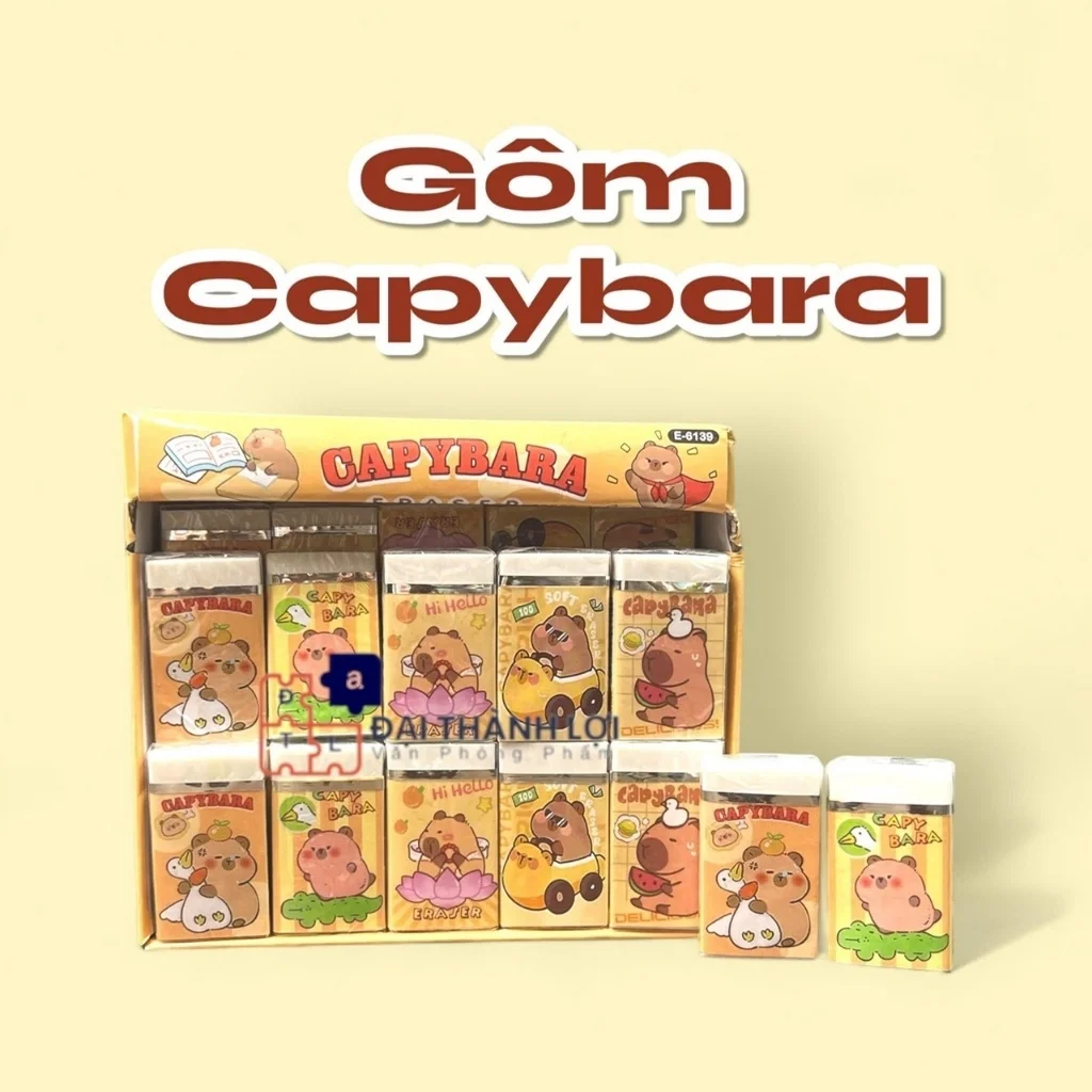 Gôm Bút Chì / Tẩy Bút Chì Eraser Hình DOREMON Dễ Thương Màu TRẮNG Tẩy Sạch, Ít Vụn
