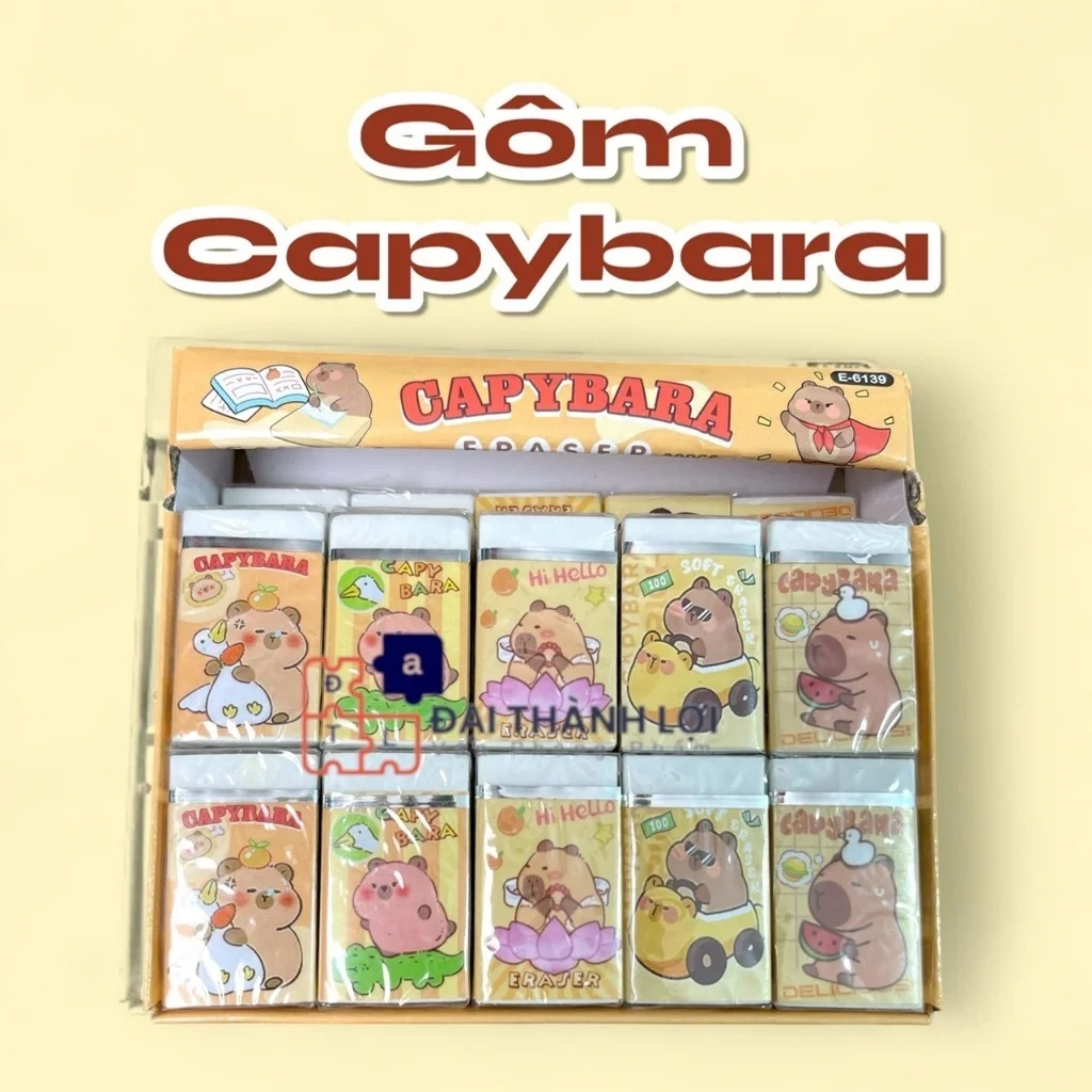 Gôm Bút Chì / Tẩy Bút Chì Eraser Hình DOREMON Dễ Thương Màu TRẮNG Tẩy Sạch, Ít Vụn