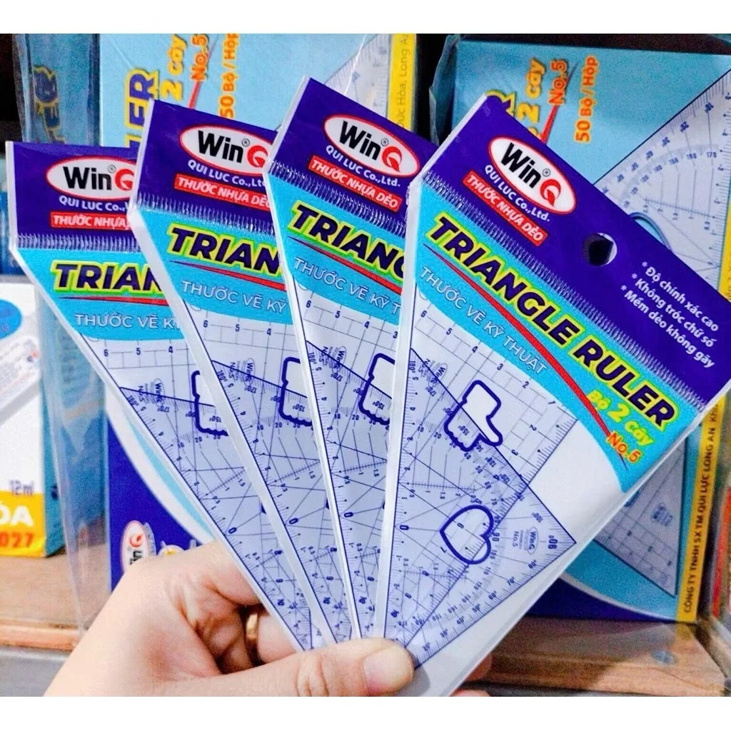 BỘ THƯỚC EKE WINQ NO.5 NHỰA DẺO LOẠI NHỎ – TRỢ THỦ ĐẮC LỰC CHO HỌC ĐƯỜNG VÀ KỸ THUẬT