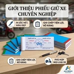 10/20/50 QUYỂN PHIẾU GIỮ XE KHÔNG SỐ – TIỆN LỢI, RÕ RÀNG, CHUYÊN NGHIỆP