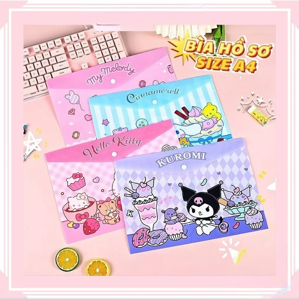 Nút A4 Đựng hồ sơ, Túi đựng tài liệu, Bìa sơ mi,nhiều mẫu dễ thương, bảo quản tài liệu và lưu trữ giấy tờ