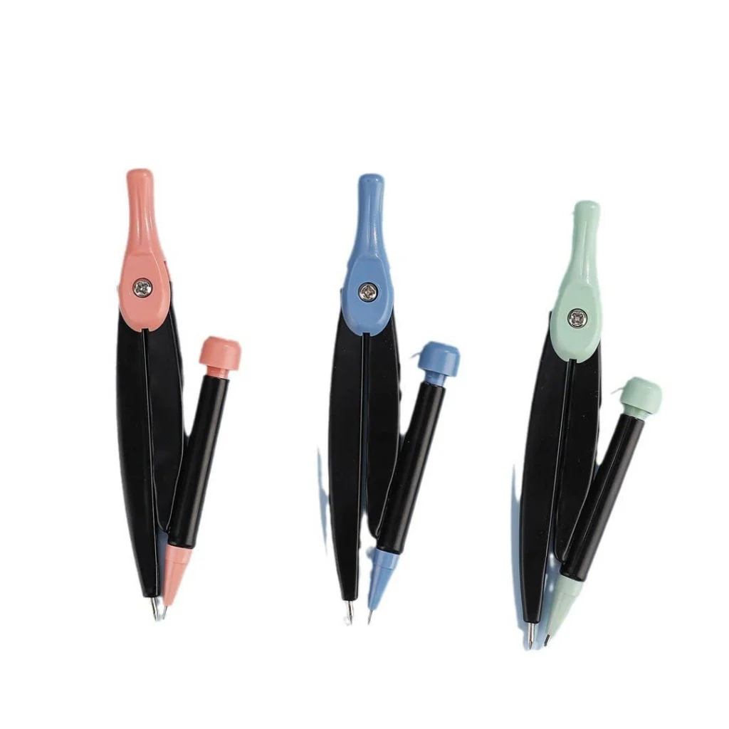12/24 Cái Compa/ Compass Bút Chì Bấm Vẽ Kỹ Thuật 3142 Thân Kim Loại Không Gỉ