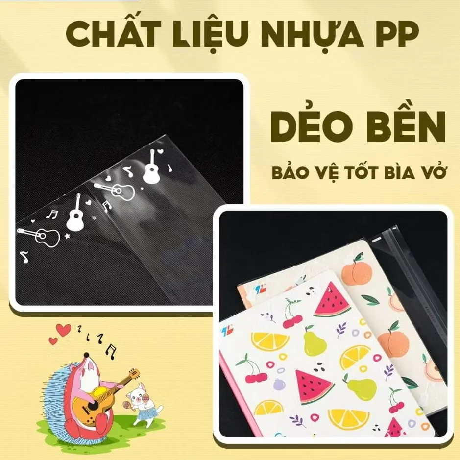 50/100 Cái Bìa Bao Tập Vở, Sách Giáo Khoa,Vở Bài Tập, Tiếng Anh Đủ Kích Thước