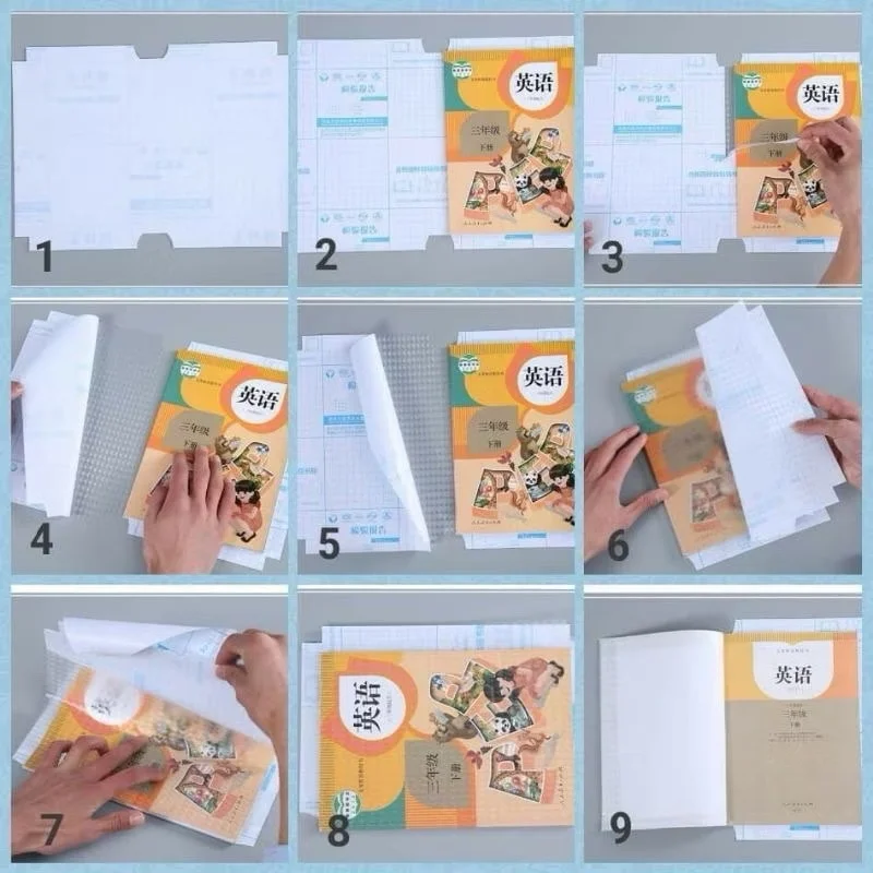 50/100 Tờ Decal Dán Bọc Tập Sách – Loại Tốt, Chống Thấm Nước, Chống Rách