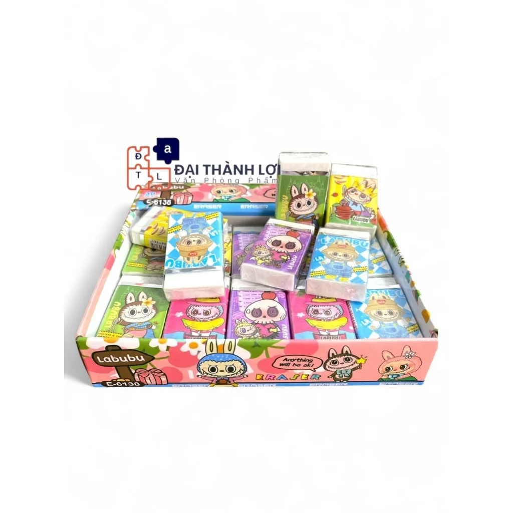 Gôm Bút Chì / Tẩy Bút Chì Eraser Hình Dễ Thương Màu Trắng Tẩy Sạch Ít Vụn, Bọc Ni Lông E6138
