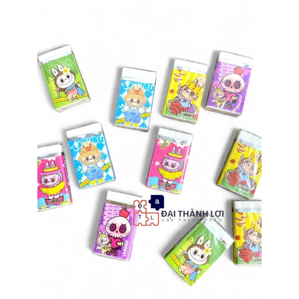 Gôm Bút Chì / Tẩy Bút Chì Eraser Hình Dễ Thương Màu Trắng Tẩy Sạch Ít Vụn, Bọc Ni Lông E6138