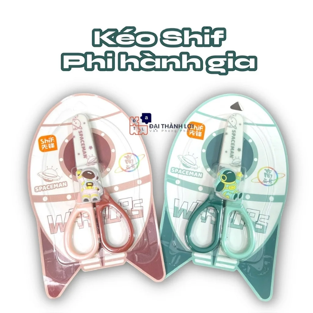 Kéo Cắt Thủ Công - Kéo Cắt Giấy Học Sinh Kiểu Hình Dễ Thương Shif Có Nắp Đậy An Toàn
