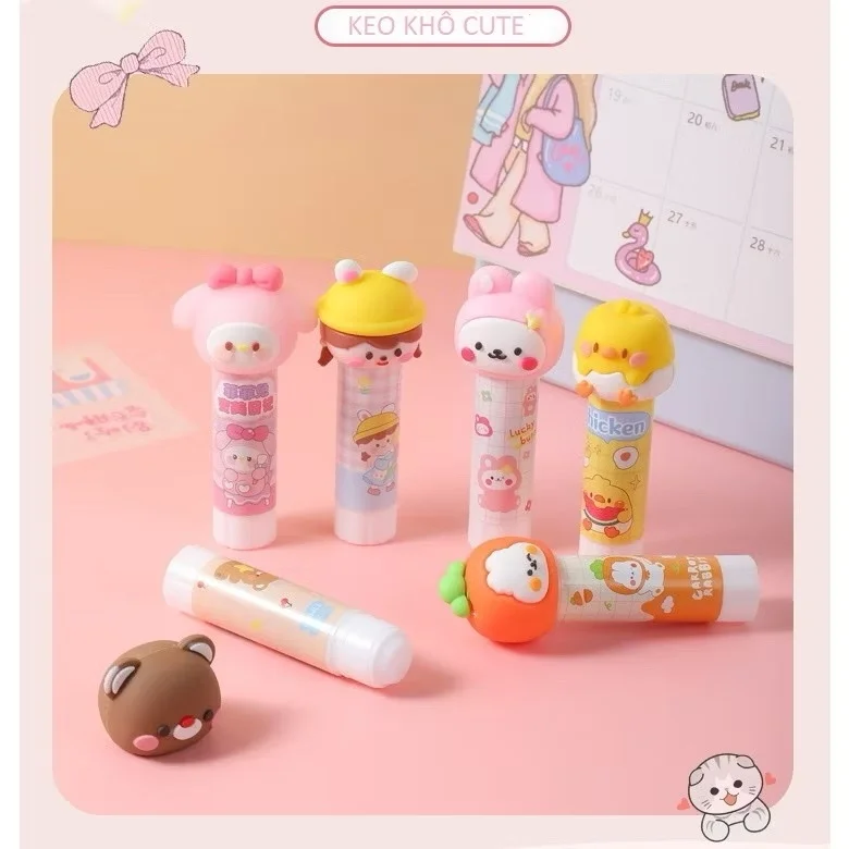 Hồ Khô Đầu Thú/ Hồ Dán/ Keo Khô Dán Giấy Đầu Thú Nhiều Mẫu Dễ Thương, Cute, Siêu Hot, Siêu Dính