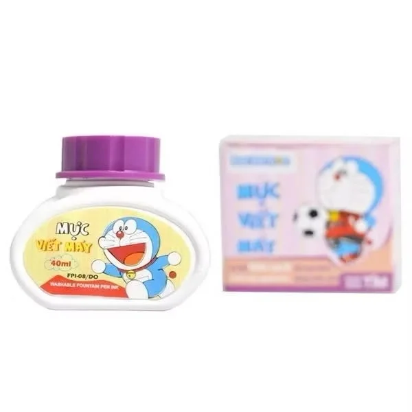 Mực Bơm Viết Máy Điểm 10 Thiên Long Cao Cấp Doreamon 40ML Mực Tím/Xanh