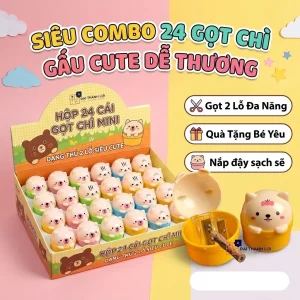Chuốt Gọt Bút Chì XL-360 Hình Con Gấu Dễ Thương Ngộ Nghĩnh,Có Đồ Đựng