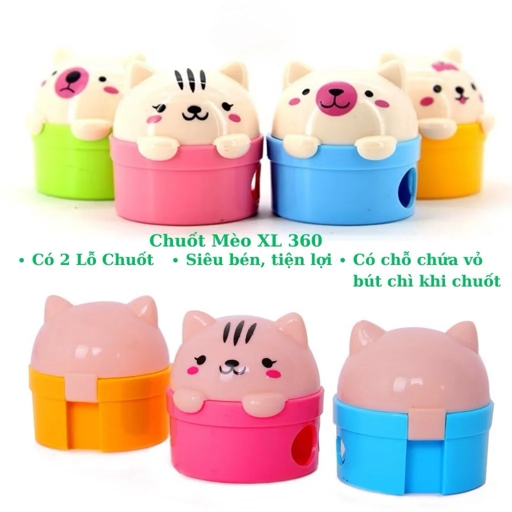 Chuốt Gọt Bút Chì XL-360 Hình Con Gấu Dễ Thương Ngộ Nghĩnh,Có Đồ Đựng