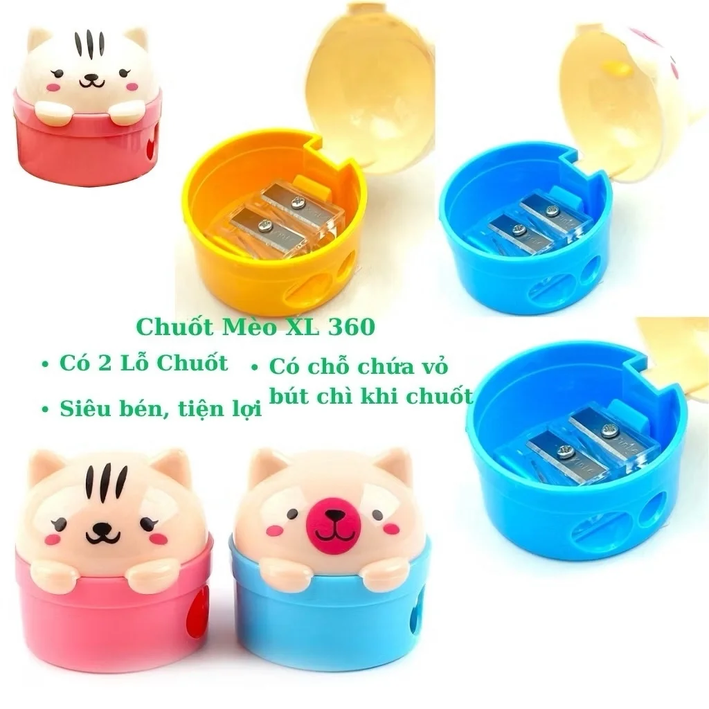 Chuốt Gọt Bút Chì XL-360 Hình Con Gấu Dễ Thương Ngộ Nghĩnh,Có Đồ Đựng