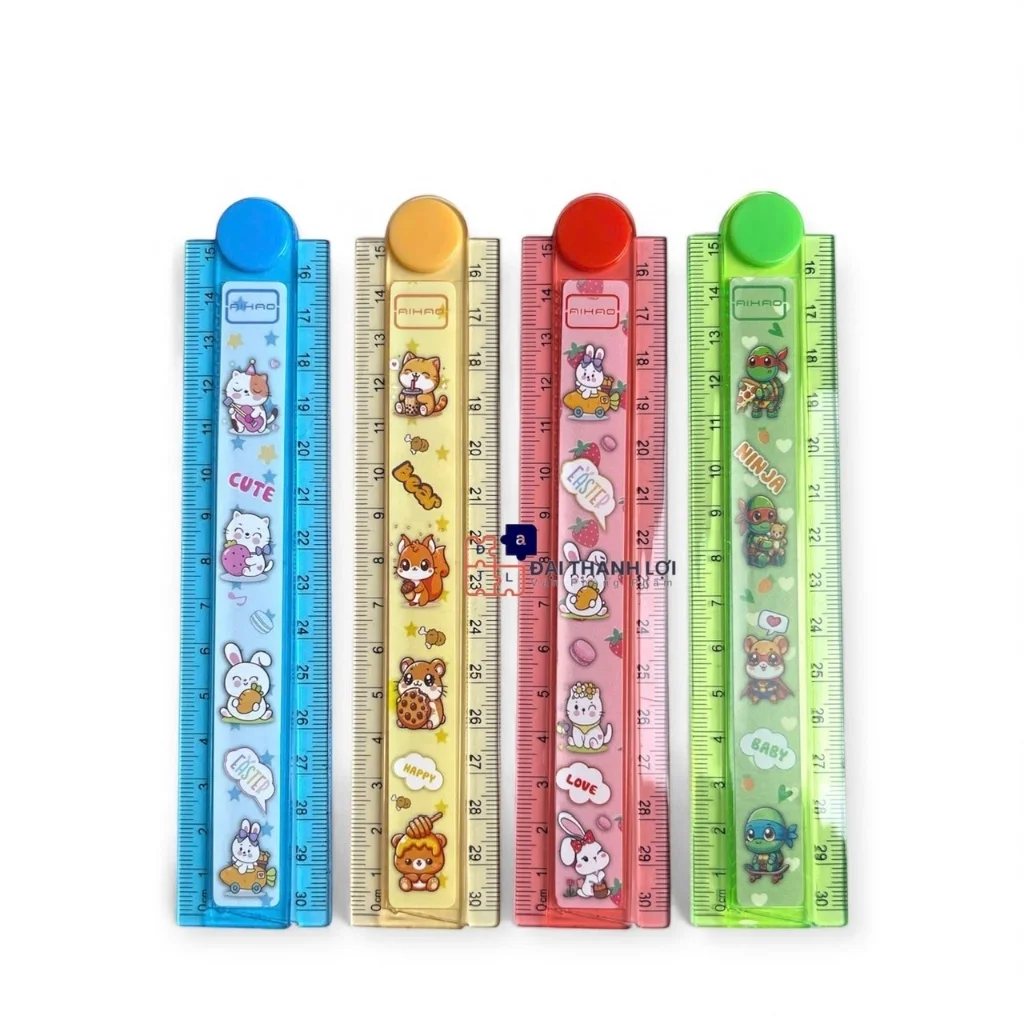 Thước Kẻ Gấp Nhựa Aihao 30cm kiểu hình dễ thương