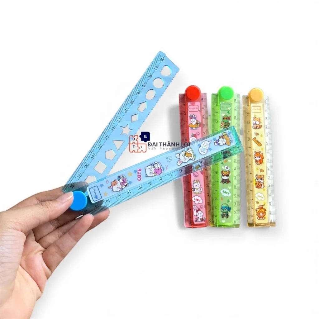 Thước Kẻ Gấp Nhựa Aihao 30cm kiểu hình dễ thương