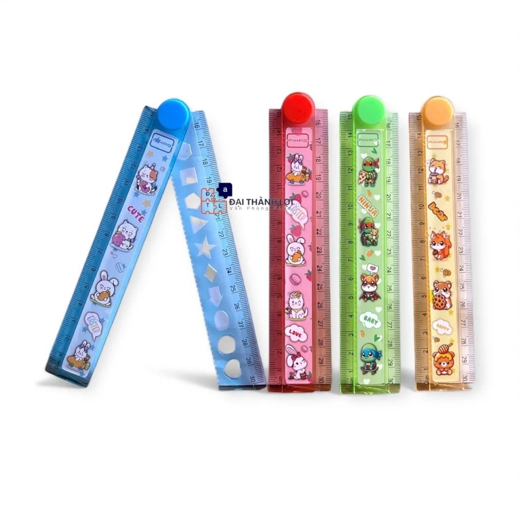 Thước Kẻ Gấp Nhựa Aihao 30cm kiểu hình dễ thương