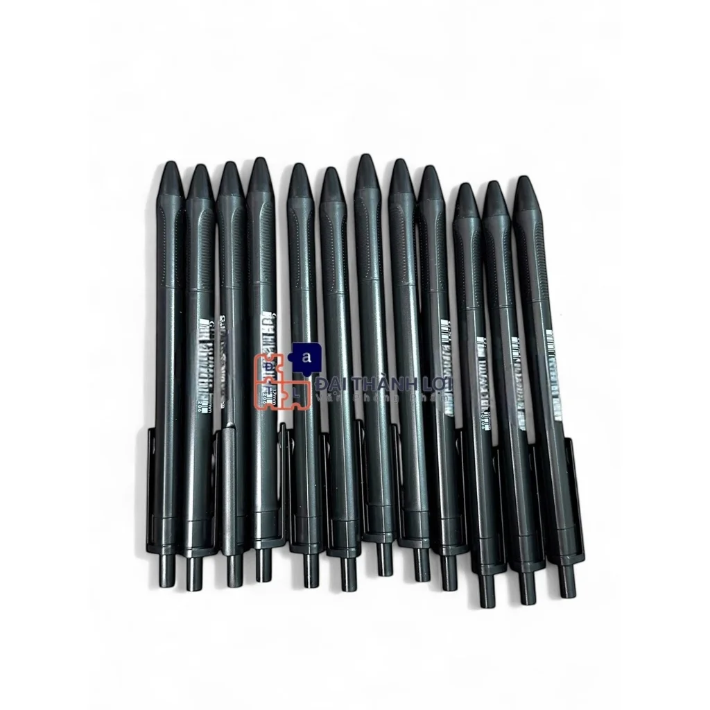 Bút bi bấm mực Đen SEMI-GEL SM-01 0,7mm mực dầu viết được trên mọi bề mặt