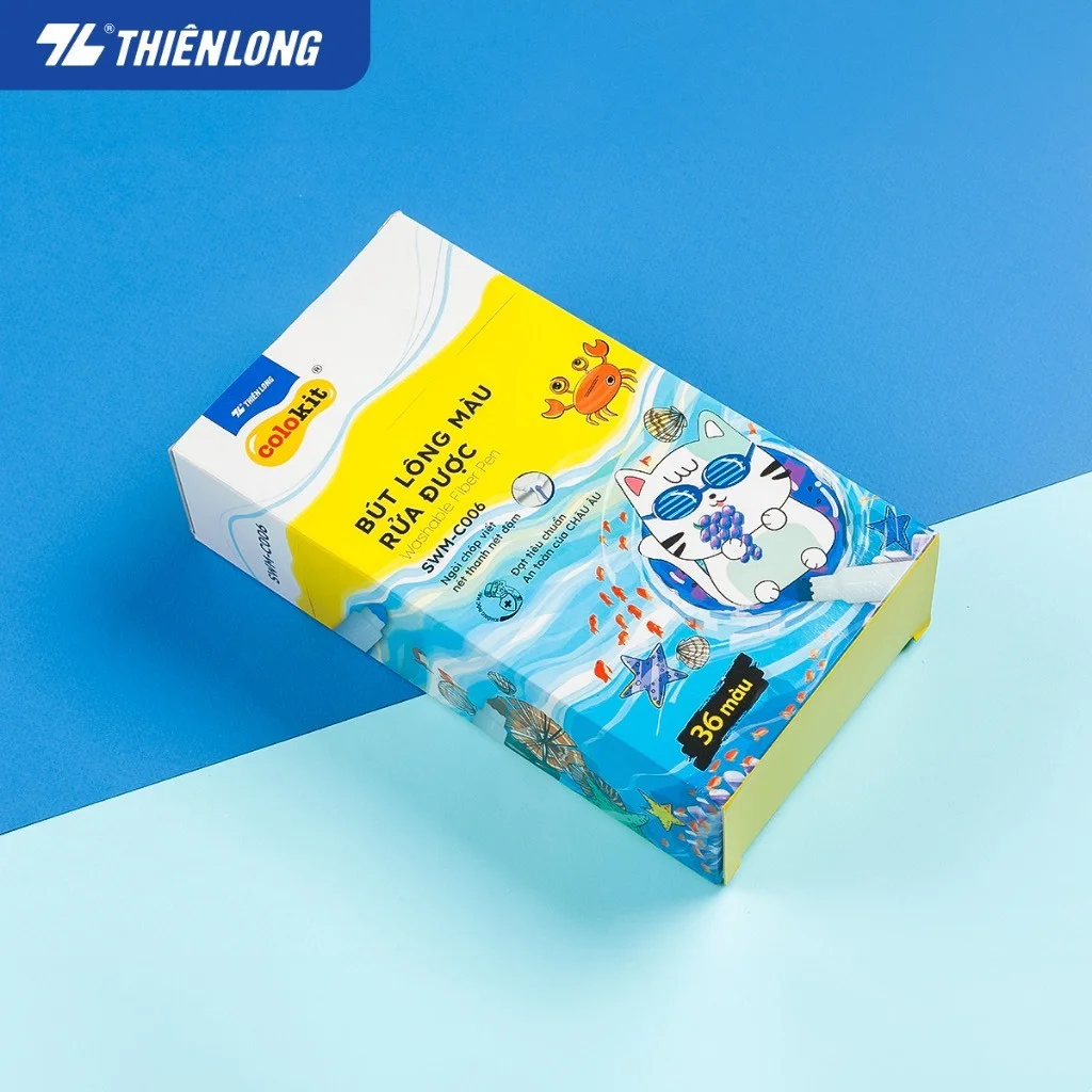 BÚT LÔNG MÀU COLOKIT RỬA ĐƯỢC 36 MÀU SWM-C006