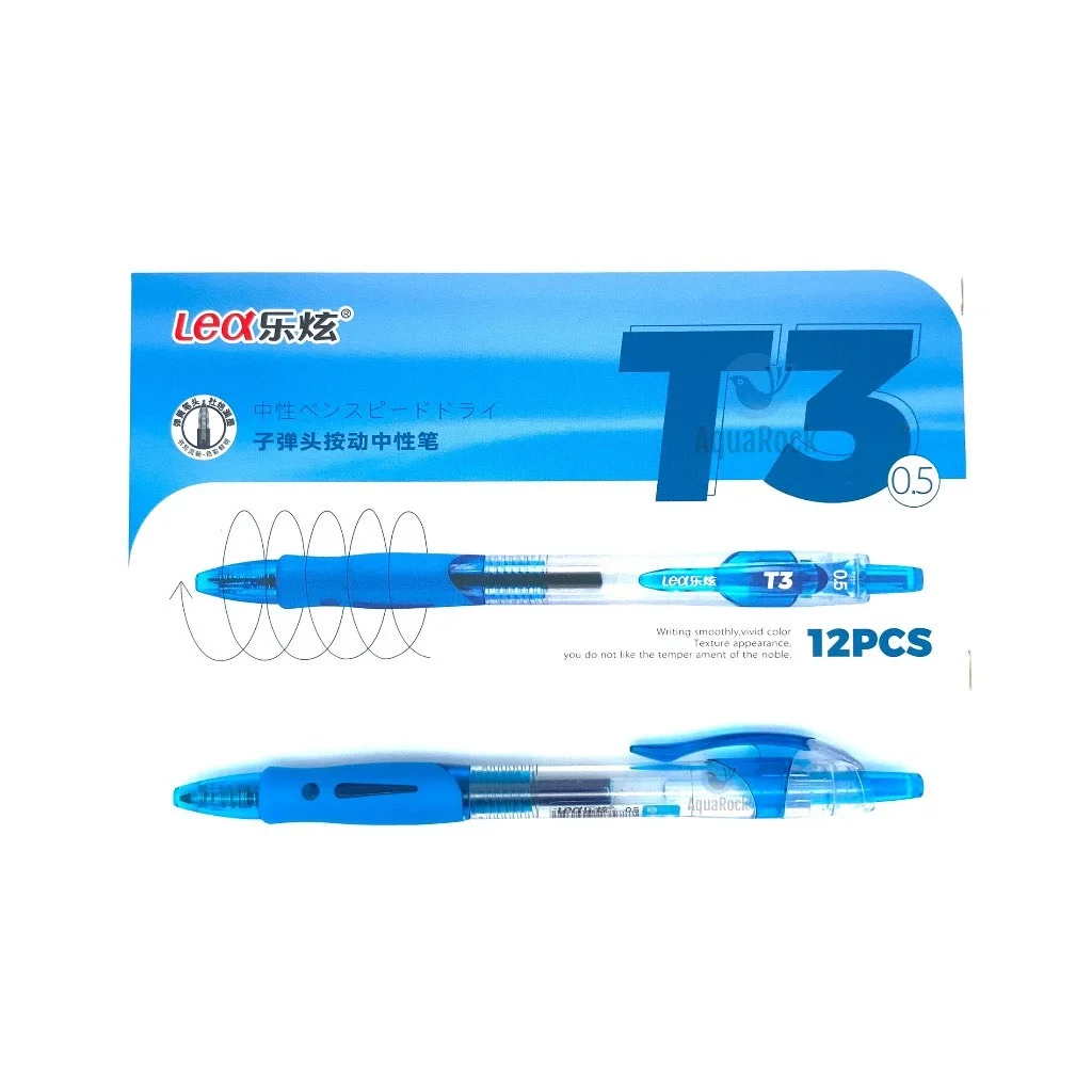 Bút Gel T3 Hiệu LEX / KING Ngòi 0.5MM/Màu Mực Đậm, Tươi Sáng, Ngòi Êm, Dễ Sử Dụng