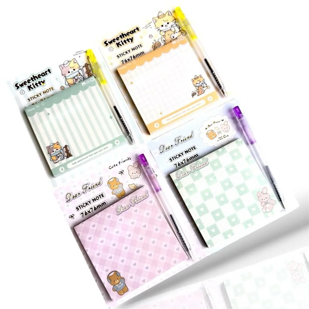 Giấy Note Cute Ghi Chú Văn Phòng Phẩm TẬP 50 TỜ - giấy note ghi chú decal - đồ dùng học tập