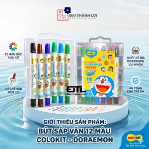 Bút sáp vặn 12 Màu Thiên Long Colokit - Bút sáp vặn 12 màu-TCR-C007/DO