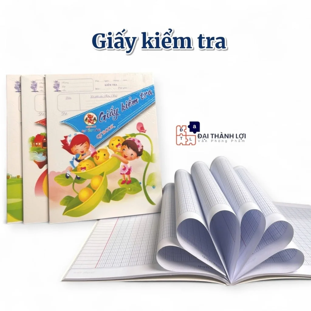 Tệp 20 Tờ Giấy Kiểm Tra 4 Ô Ly – Giấy 80 gsm Cao Cấp, Không Lem