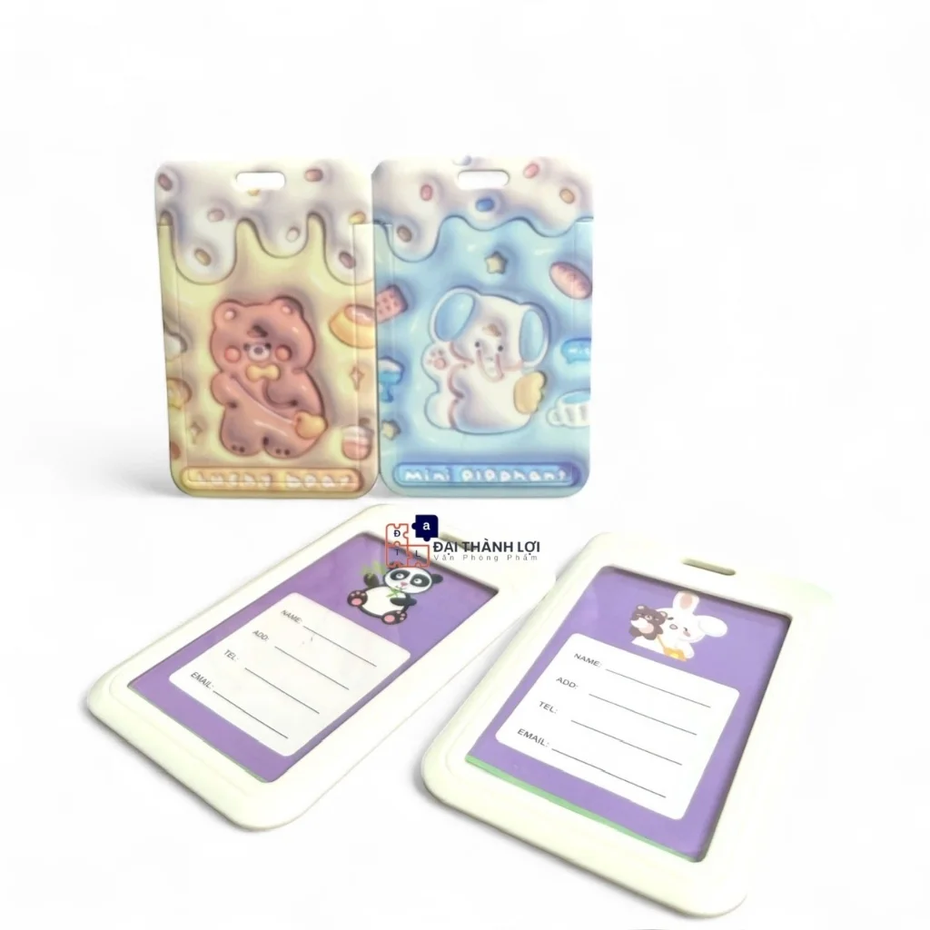 Thẻ đeo bảng tên học sinh in hình 3D siêu dễ thương kích thước 2 x 33 cm